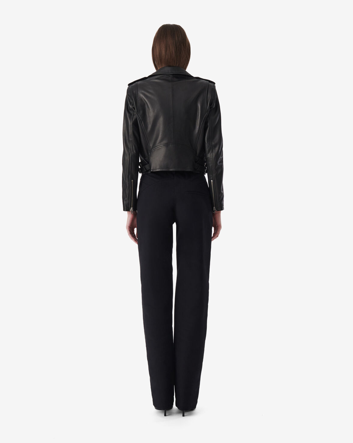 VESTE EN CUIR CINTRÉE ASHVILLE image number null