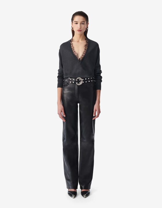 PULL COL V EN DENTELLE