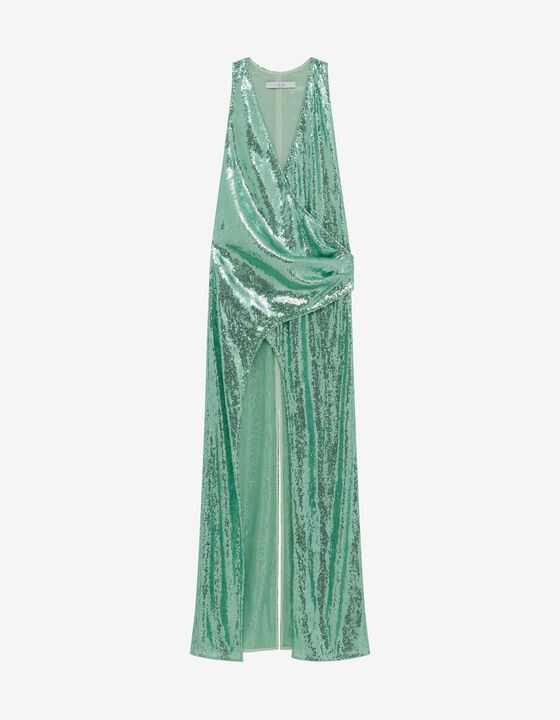 LONG SEQUINED DRESS