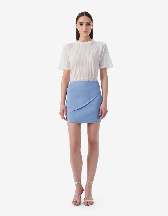 SHORT RIBBED SKIRT