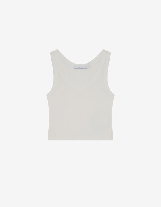 DÉBARDEUR CROP CÔTELÉ