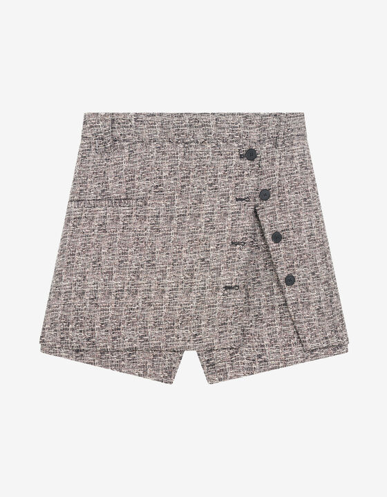TWEED SKIRT-SHORTS